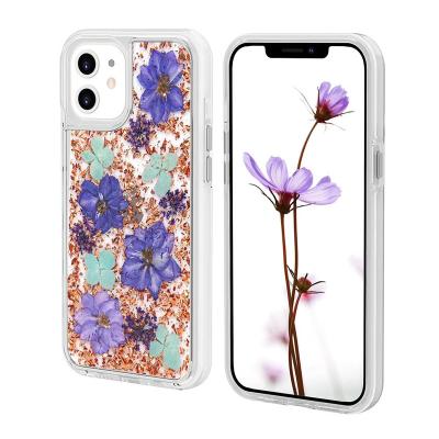 China Fashion Design Flower Pattern New Anti-fall Cell Phone Case For iphone 12 Transparent TPU Case Clear Case For iphone 11 pro max 12 cover for sale