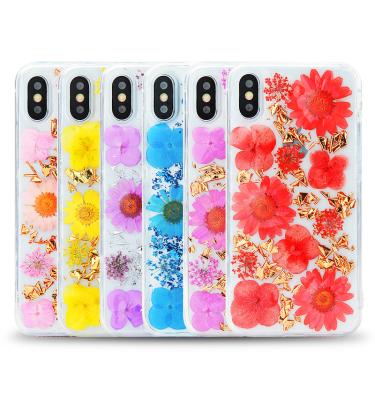 China Double Layer Shake Proof 2021 Flower Glitter Printed Soft TPU Cell Phone Cover Case For iPhone X 11 For Samsung A51A71 A10 For Huawei P30 for sale