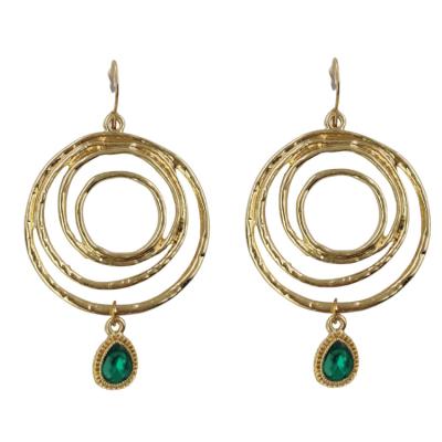 China FASHIONABLE New Bohemian National Earrings Spiral Round Alloy Dangle Earrings - E1181 for sale