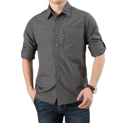 China Outdoor Lightweight Men's Anti-Pilling Sleeve Long Increase Shirt With UV Protection for sale