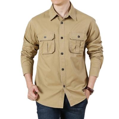 China Autumn bolsillo camisa anti-pilling casual button-front men's shirt top quality long sleeve for sale