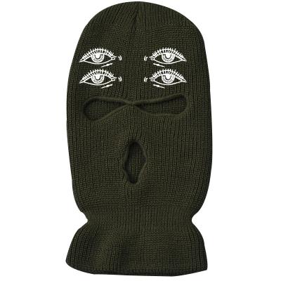 China 2022 Custom Knitted Balaclava Balaclava Three Hole Neon Ski Mask Balaclava 3 Holes Embroidery Ski Mask for sale