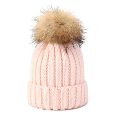 China COMMON HOT Sale Mom and Baby Hat Sets Baby Hats Knitted Beanie Hat Winter Knitted Hat for sale