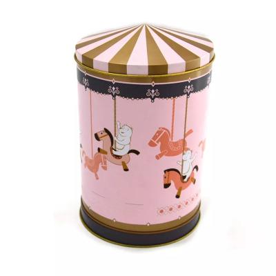 China Hot 2022 food tour music Tin Box Christmas Gift Packaging Tin Can High Quality Shape Music can for sale