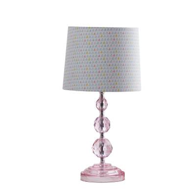 China Modern Cute Resin Lampshade Cloth Fabric Warm And Romantic Printed Eye Protection Crystal Children Base for sale