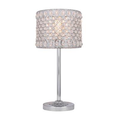 China 2020 latest fashion creative mid century decoration chrome luxury crystal table lamp for bedroom bedside for sale