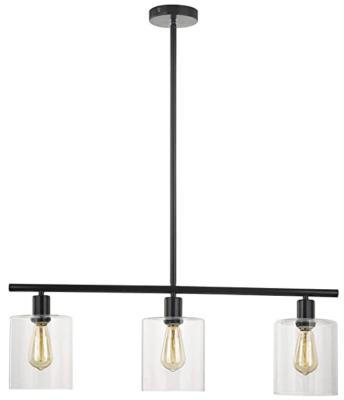 China Surface Mounted Rustic Industrial Chandeliers 3-Light Shades Modern Glass Pendant Lighting Adjustable Vintage Farmhouse Wire Ceiling Lamp for sale