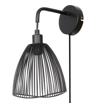 China Lighting Functions Plug In Wave Black Wall Lamp Industrial Farmhouse Style New Developed Lighting for sale