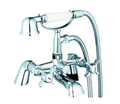 China Without Slide Bar Solid brass Rainfall Shower mixer Deck Mounted Bathroom Bath & Shower Faucet System for sale