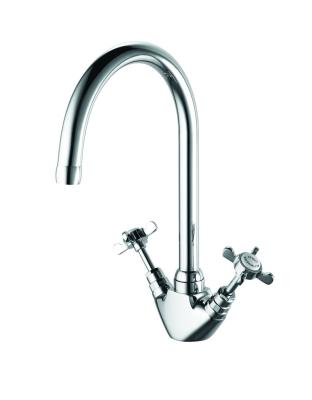 China Sense Faucets Modern life different style Two handle 3-way monbloc brass chrome mixer taps kitchen faucet for sale