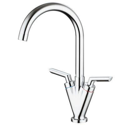 China Sense Faucets Dual Levers Kitchen Sink faucet Modern Design Kitchen mixer taps Kitchen faucet for sale