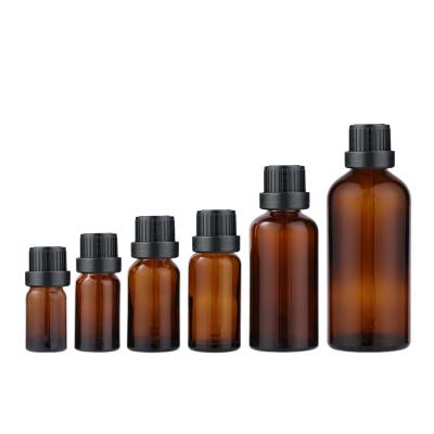 China Hot Sale 15ml Boston Round Tincture Glass Cosmetic Amber Frosted Bottle With Child Safe Dropper Sprayer Cap for sale