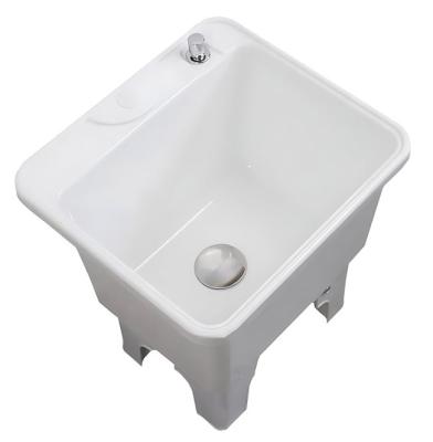 China Clean Room Dirty Wash Basin / Mop Basin With Automatic Sensor Faucet for sale