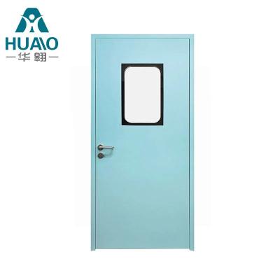 China Galvanized Steel Modular Cleanroom Swing Door Laboratory Door With Window for sale