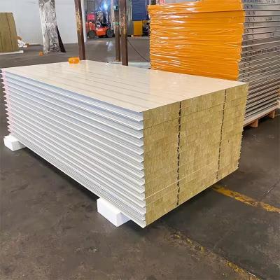 China Thermal Insulation Machine Made Cleanroom Sandwich Panels Rock Wooll 50mm 75mm 100mm for sale