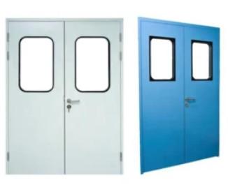 China Modular Clean Room Double Door with Galvanized Iron Or 304 Stainless Steel Material for sale