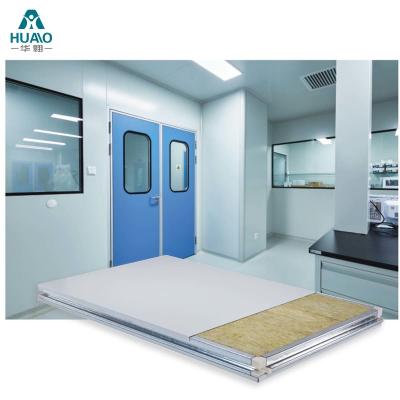 China Modular Cleanroom Wall Panels , 60mins Fireproof Rock Wool Sandwich Panel for sale