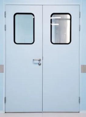 China Painted Galvanized Steel Cleanroom Swing Door , Healthcare Isolation Room Door for sale