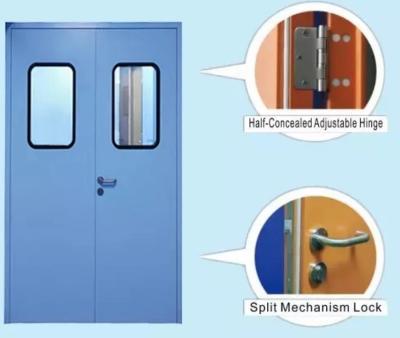 China Dust Free Steel Cleanroom Swing Door , Workshop Double Doors Fireproof Customized for sale