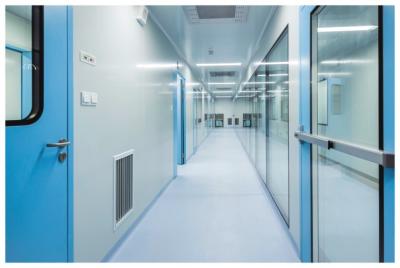 China Security Pharmaceutical Clean Room Door Galvanized Steel With Tempered Windows for sale