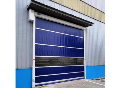 China Automatic PVC Fast Rolling Shutter Door High Speed Access Dust And Wind Defense for sale