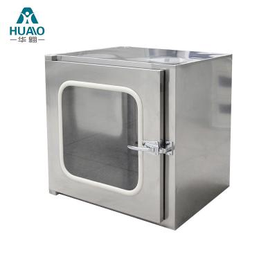 China Stainless Steel 304 Transmission window Interlock Pass Box with UV lamp Internal dimensions for sale