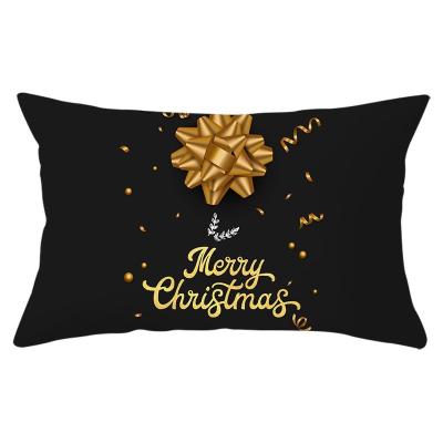 China Anti-static Wholesale Black Canvas Cushion Pillow Case Breathable And Skin-Friendly Glitter Gold Cover for sale