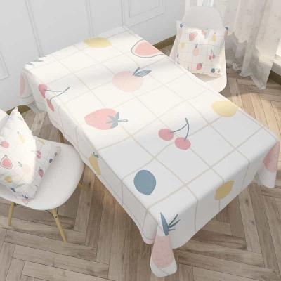 China Wholesale Waterproof Luxury Tea Tablecloth Light Tablecloth Fabric Country Style Canvas Polyester Pastoral Cool Tablecloth Small for sale