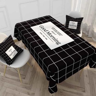 China Waterproof Cutlery Waterproof Striped Cloth Cover Tablecloth Cover Tablecloth Style Table Birthday Party Wedding Decoration Rectangular for sale