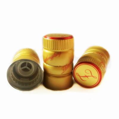 China 32.5x53mm Johnnie Walker Whisky Bottle Caps Custom Made Gold Plastic Aluminum for sale