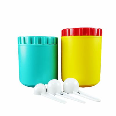 China HDPE Zylinder-leeres Plastikpulver-Behälter-gerades Plastikkanister-Glas 500g 600g zu verkaufen