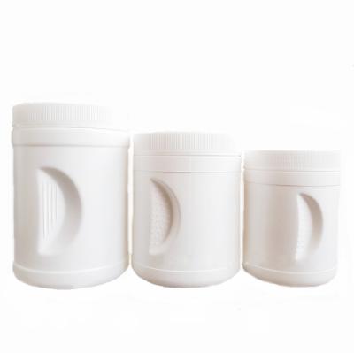 China Shatterproof Round White Plastic Canisters 500 Ml Butter Container With Grip Fasten for sale