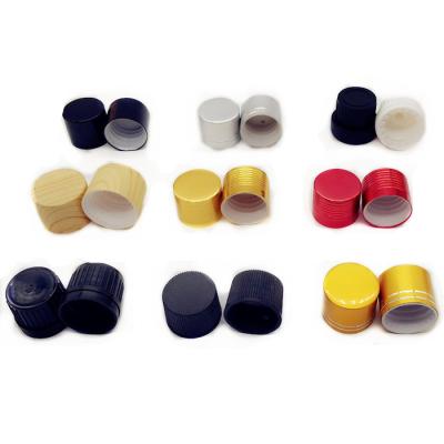 China Cosmetic Aluminum Plastic Cap Screw 20mm Bottle Caps For Dispensing Bottle for sale