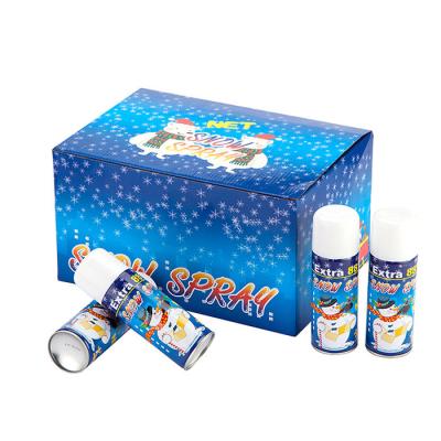 China Christmas Artificial Snow Spray Can 750ml Tinplate Fake Snow Aerosol Can for sale