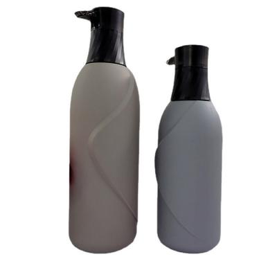 China 500ml HDPE Matte Empty Lotion Pump Bottles Cosmetic Cream Shampoo Container for sale