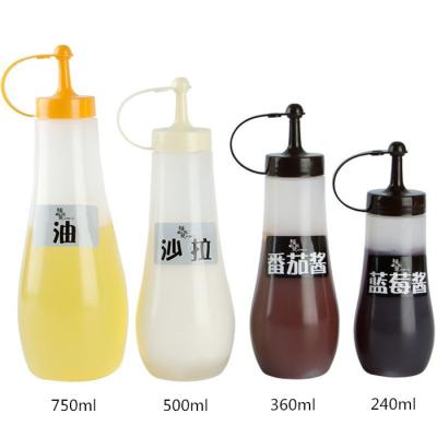 China 240ml Plastic Squeeze Bottles 8 Oz Condiment Dispenser Empty Plastic Sauce Bottles SGS for sale