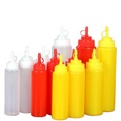 China Food Grade LDPE Ketchup Mustard Dispenser 16 Oz Squeeze Bottle With Cap for sale