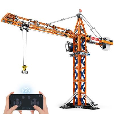 China 1288pcs Simulation Model Tower Crane Toy Building Block RC Truck Model Assembly Children's Educational Toys for sale