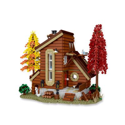 China High Quality Series Lighting Forest Cabin Blocks 1668PCS Building Block Model Simulation Kids Creative Moc Model Bricks Toys for sale