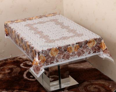 China New Oilproof Big Pattern Pretty Printing Freestanding PVC Table Cloth for sale