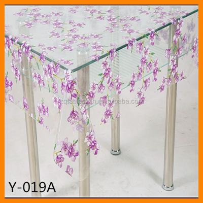 China New Designs Oilproof PVC Clear Transparent Tablecloth for sale