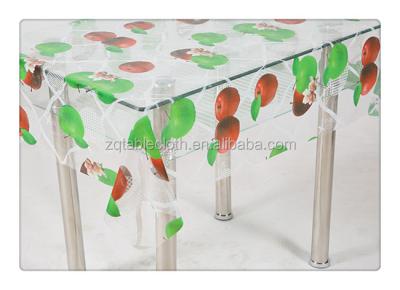 China Oilproof Crystal Fruit Pattern Christmas Plastic Tablecloth/PVC Tablecover for sale