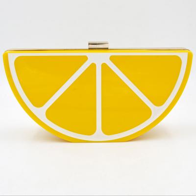 China New Fashion Lime Fruit Clutch Handbags Acrylic Clutch Bag Party Bags Shoulder Handbags for sale