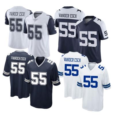 China Leighton Vander Esch #55 American Football Antibacterial Football Jersey Customized Stitched Jersey for sale