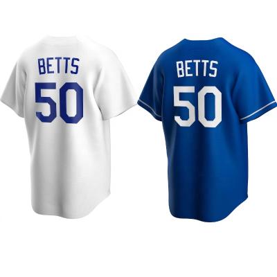 China Antibacterial Baseball Wear Customized 2020 Latest Design Stitched Mookie Betts Baseball Jersey for sale