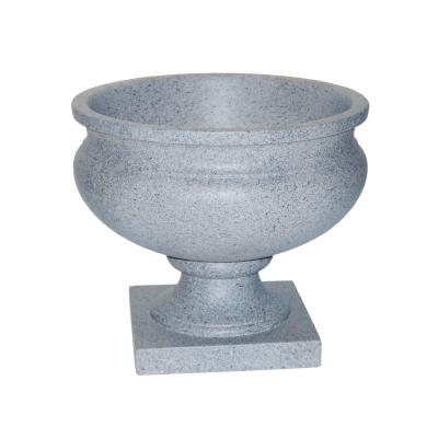 China CLASSIC Home Decorative Fiber Clay Flower Plant Pots Gray Urn Planter Indoor Outdoor Plant Pots for sale