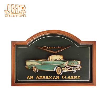 China Retro Europe Car Sign With American Classic Car Wall Decor Wall Decorations For Restaurant Bar Home Cafe for sale