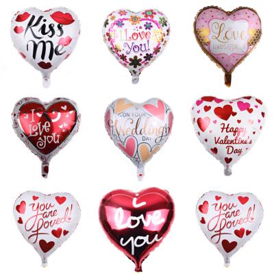 China Hot Promotional Toy Wedding Happy Birthday Party Decoration/Gift Toy/Decoraton Sale 2021 18 Inch Heart Shape Balloon Foil I Love You Balloon for sale