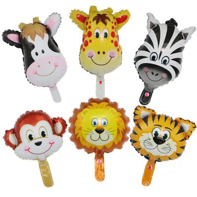 China Advertising Toy Party Hot Selling Mini Animals Balloon Monkey Lion Animals Head Foil Balloon for Birthday Party Decorations for sale