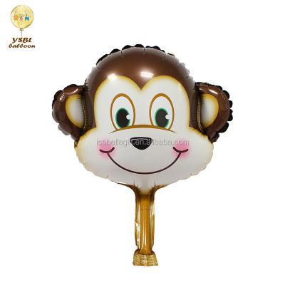 China Advertising Wholesale Toy Mini Size Animal Head Forest Animals Shape Mylar Balloons for sale